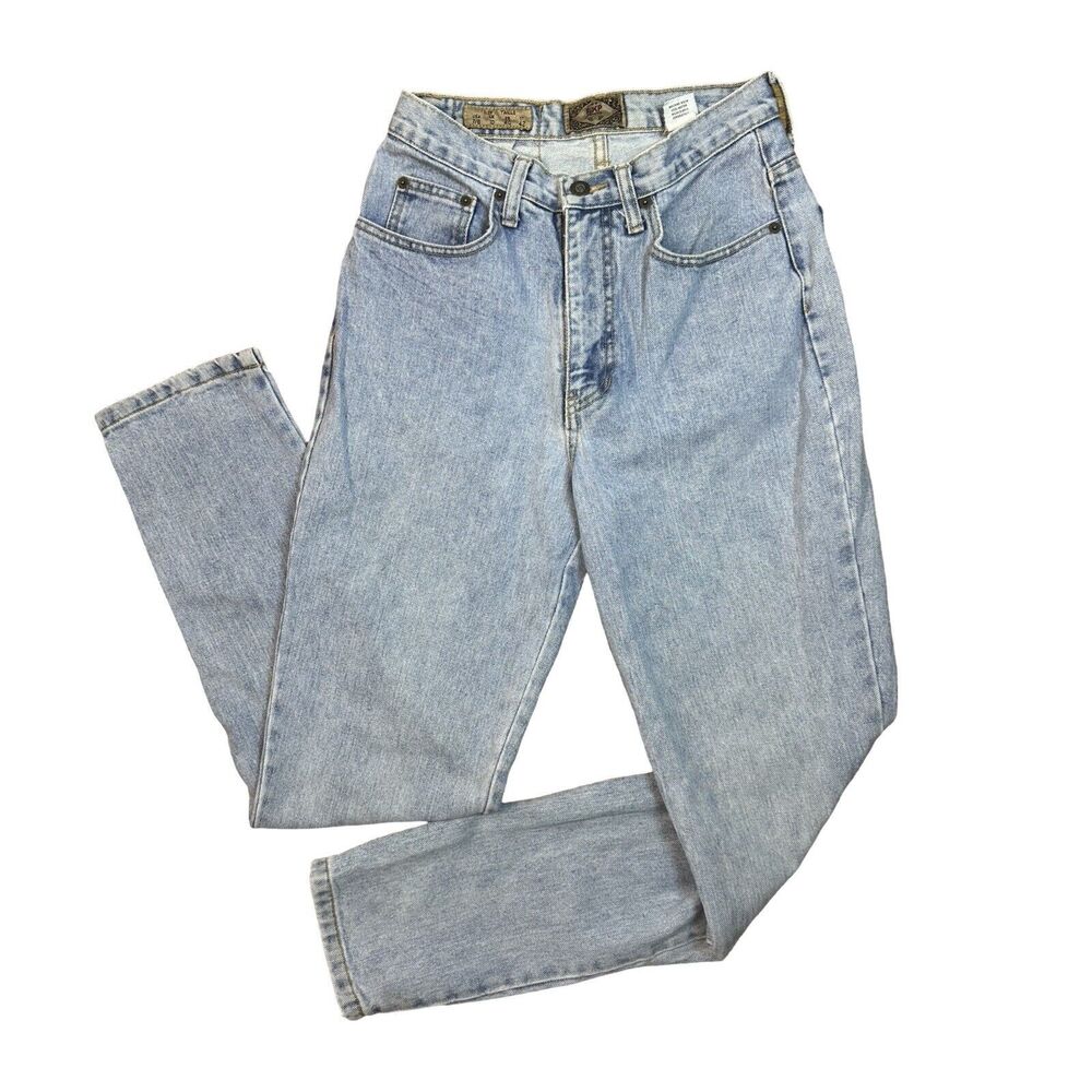 Vintage 90s Express Jeans Women Sz 25 Blue Denim High Rise Mom Jeans Tapered USA